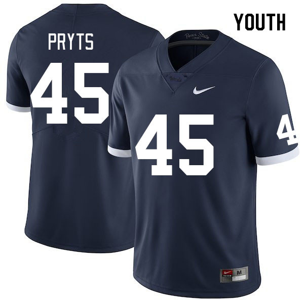 Youth #45 Jackson Pryts Penn State Nittany Lions College Football Jerseys Stitched Sale-Retro - Click Image to Close